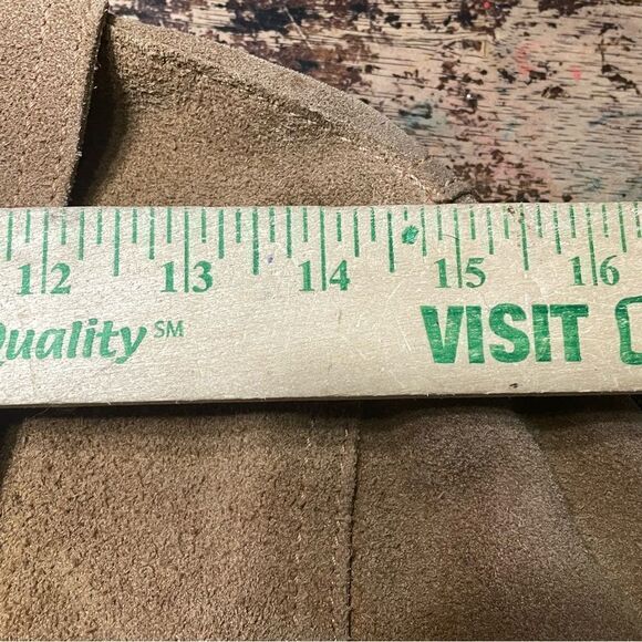 Vintage Women’s‎ Suede Leather Barn Cropped Trench Jacket Size 11 Handmade - Picture 10 of 16